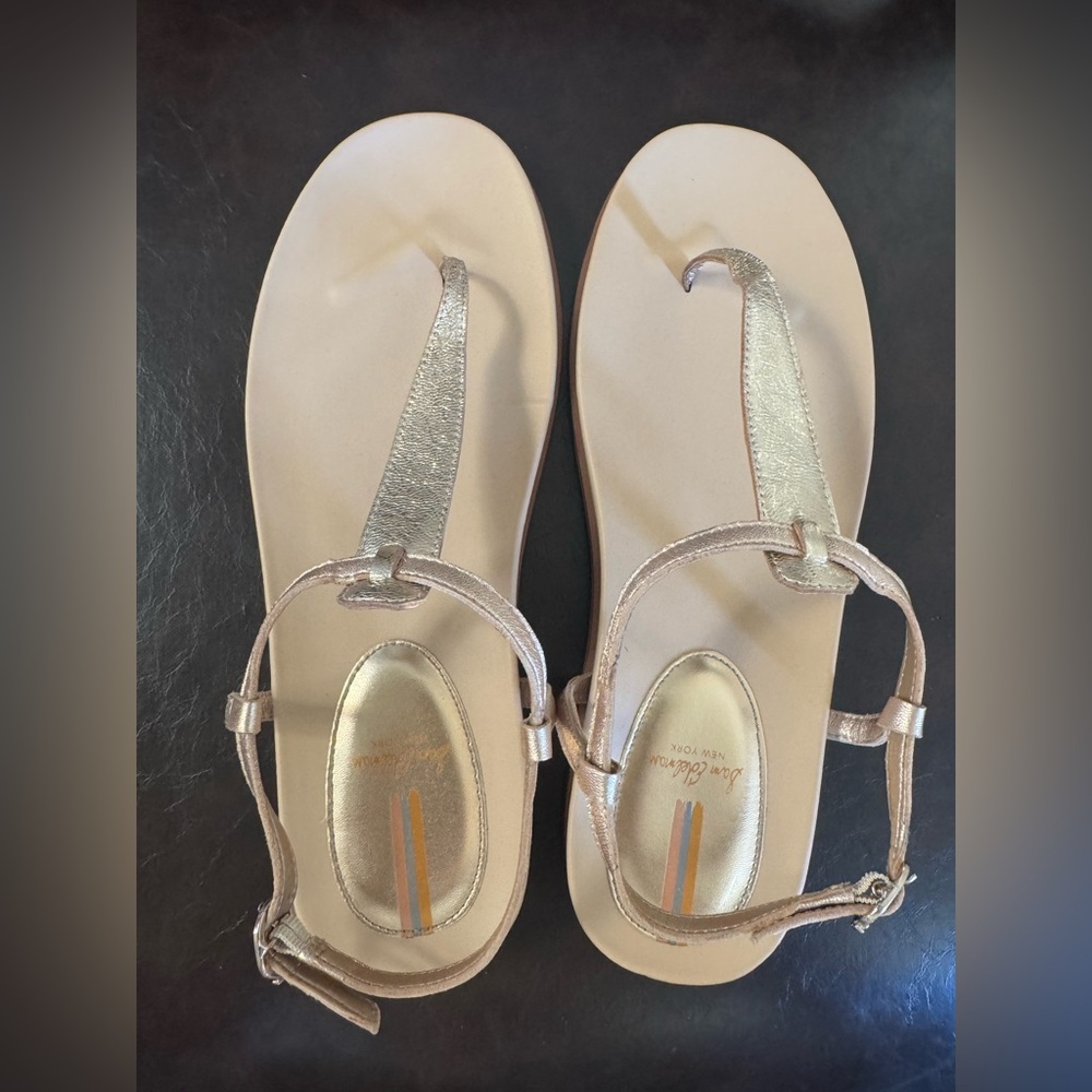 Sam Edelman Naomi Metallic gold T-Strap Sandals Sz 11